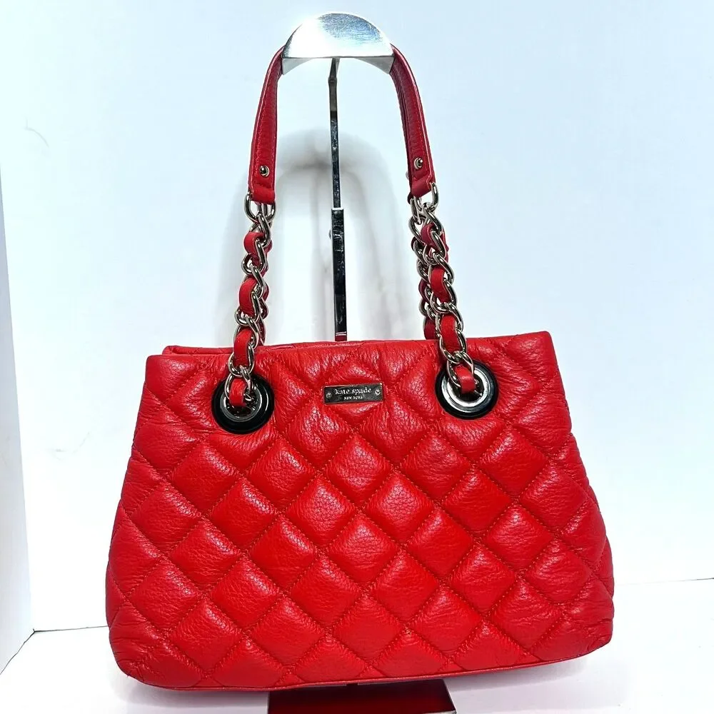 Kate Spade New York Gold Coast Small Maryanne Shoulder Bag Handbag Red
